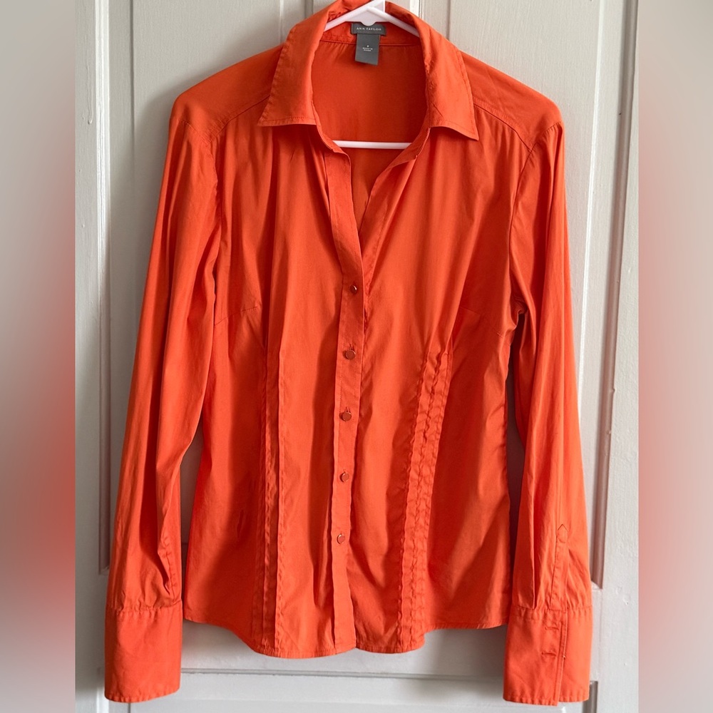 Ann Taylor orange size 8 blouse